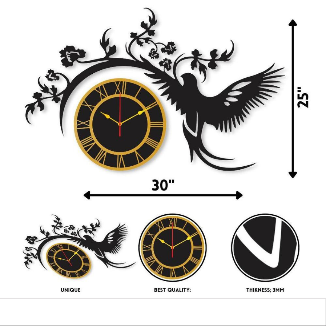 Eagle With Golden Dial Clock
