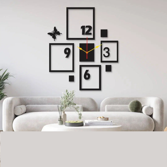 New 4 Frame Wall Clock