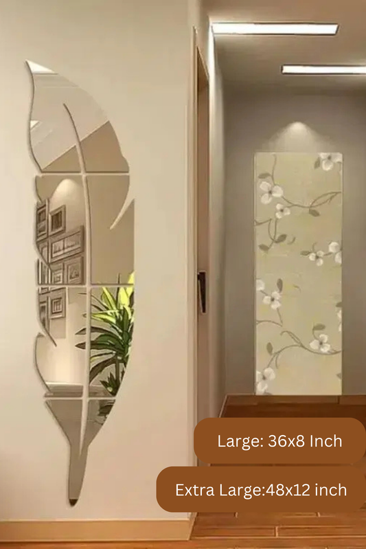 Silver Acrylic Leaf For Wall Decor