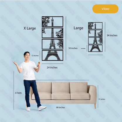 Eiffel Tower Wooden Wall Decor