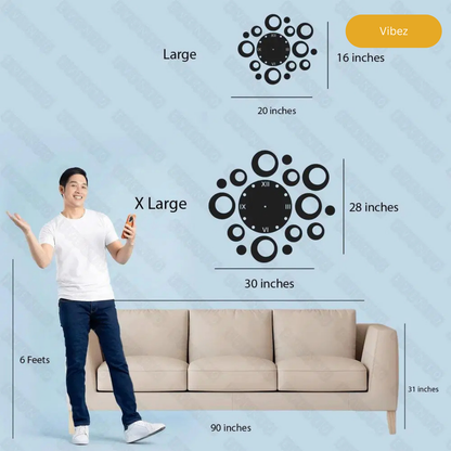 Circle Clock Wooden Wall Clock