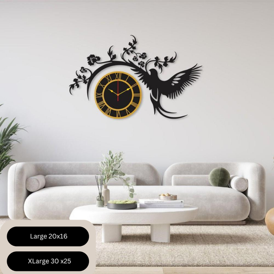 Eagle With Golden Dial Clock