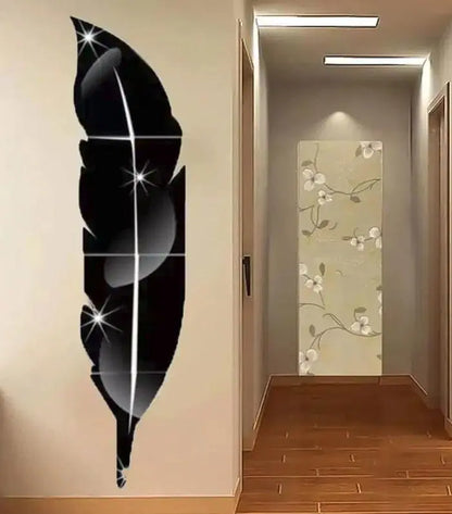 Black Acrylic Leaf For Wall Decor