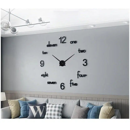 3d DIY Wooden Big 11 Wall Clock