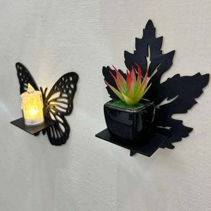 Leaf Shelves Black, Pack of 3