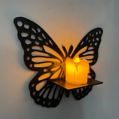 Butterfly Shelves Black, Pack of 3