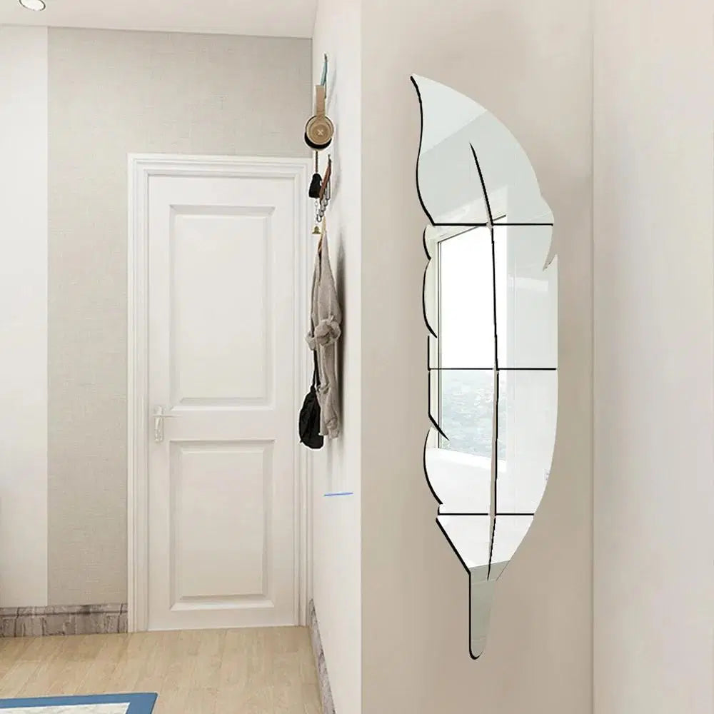 Silver Acrylic Leaf For Wall Decor